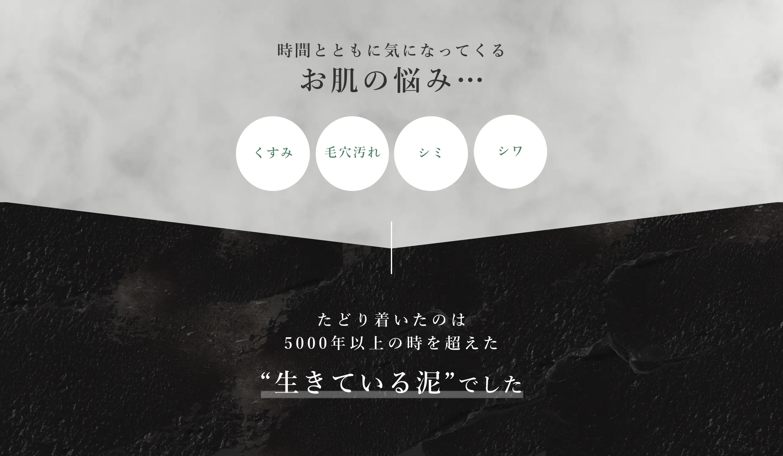 時間とともに気になってくるお肌の悩み… たどり着いたのは5000年以上の時を超え “生きている泥”でした